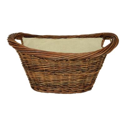 De Vielle Natural Wicker Basket with Jute Liner 