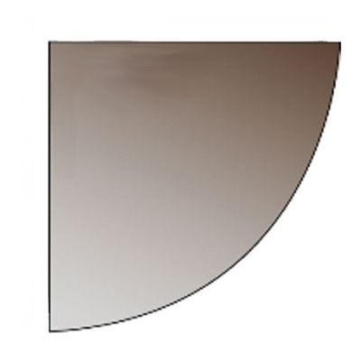 quadrant glass smoke tinted hearth on white background