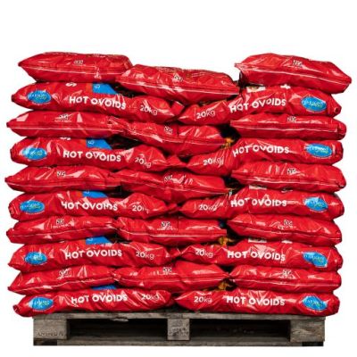 Pre Pack 20kg Hot Ovoids `Ready to Burn` Pallet